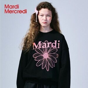 MARDI MERCREDI Flower Sweatshirt -
Black Pink